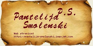 Pantelija Smolenski vizit kartica